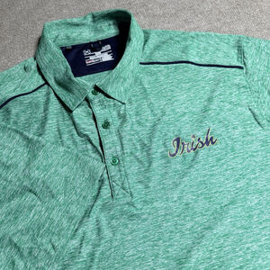 Notre Dame Fighting Irish Polo Shirt 2XL Green Under Armour Shamrock Series 2015